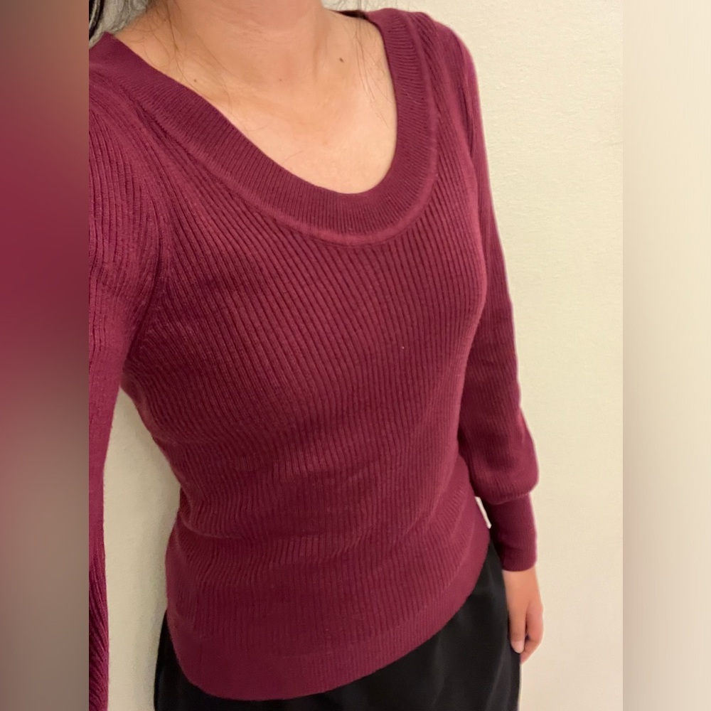 Loft petite burgundy sweater